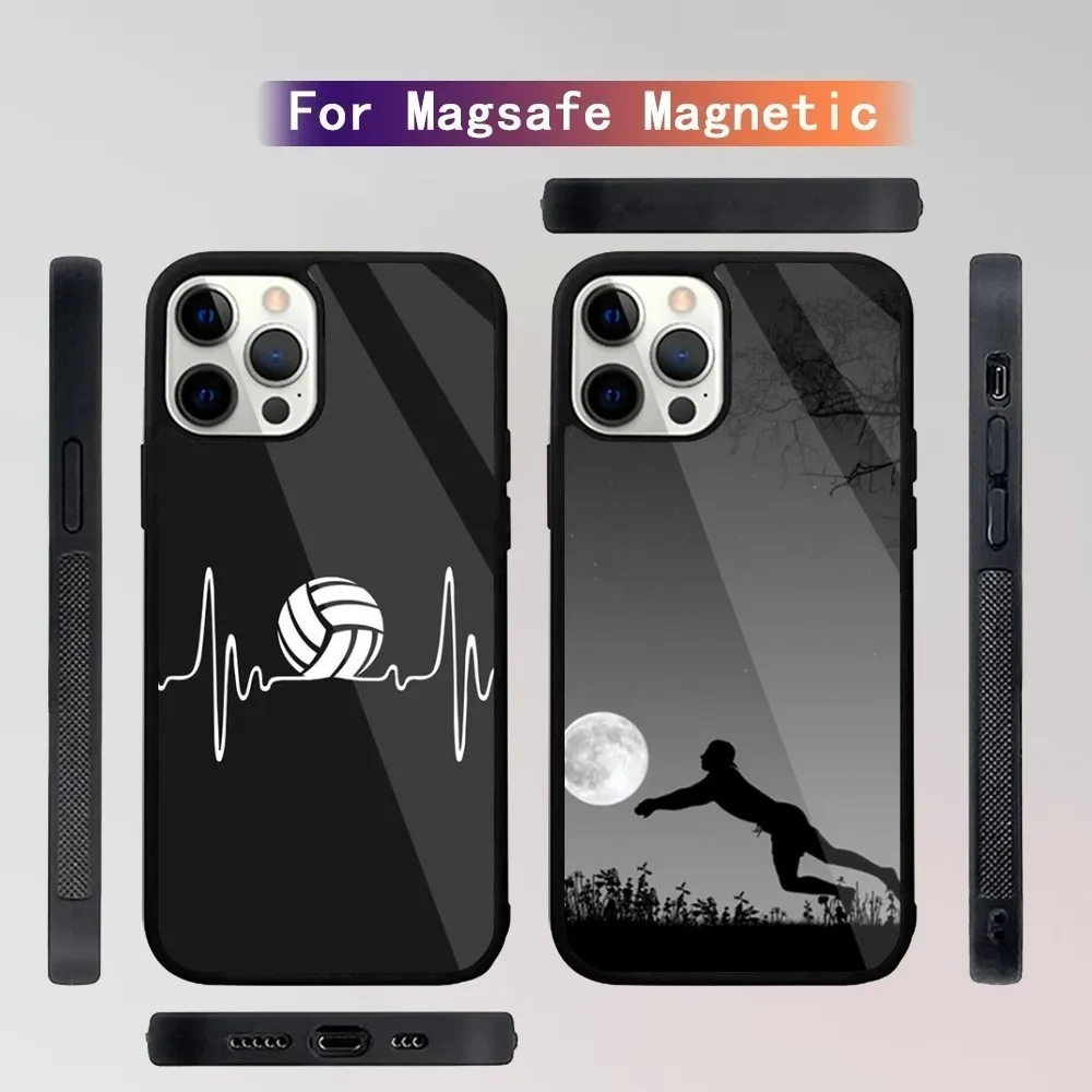 Volleyball Volleyball Sport  Phone Case For iPhone 15,14,13,12,11,Plus,Pro,Max Mini Magsafe Magnetic Wireless Charging