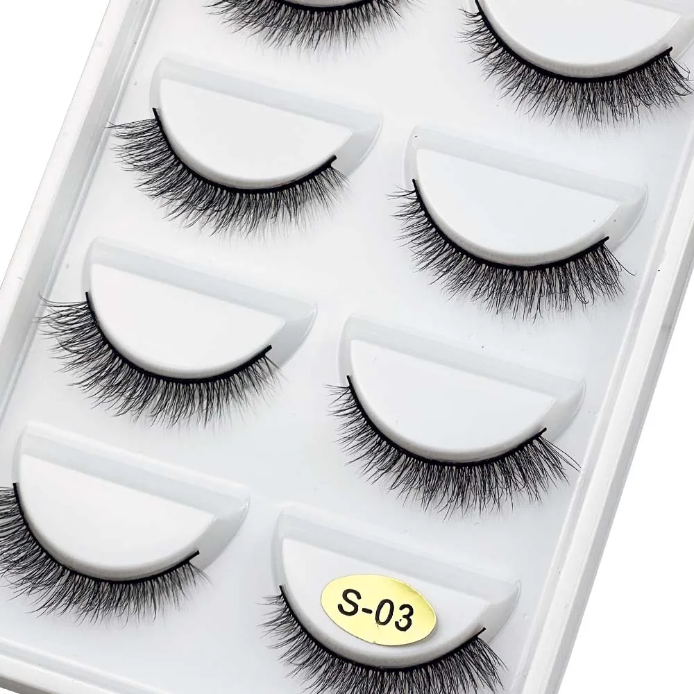 

5 Pairs New S Series Mink Eyelashes Nature Soft Eyelashes Thick False Eye lashes MakeupFake Lashes Fluffy Cilios Lashes S03 S05