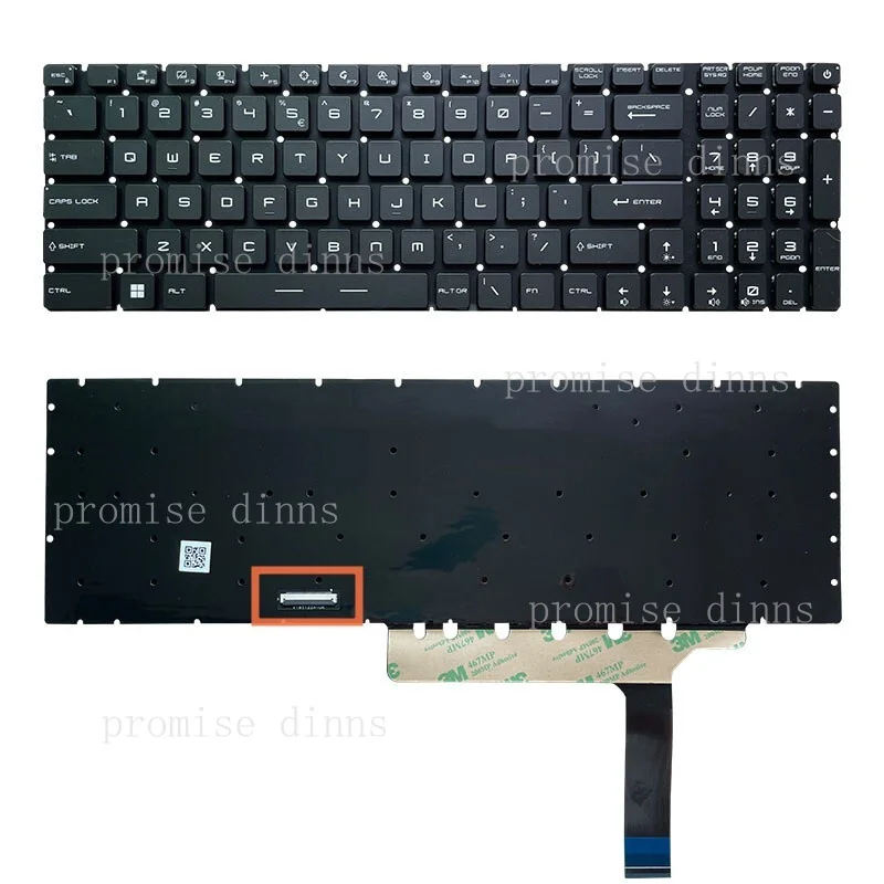 M   for MSI GP76 GS76 10UE 10UG 10UH 11UE MS-17K3 MS-17K2/17K1 RGB Backlit Keyboard New