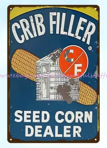 Crib Filler seed corn dealer metal tin sign all home decor furniture