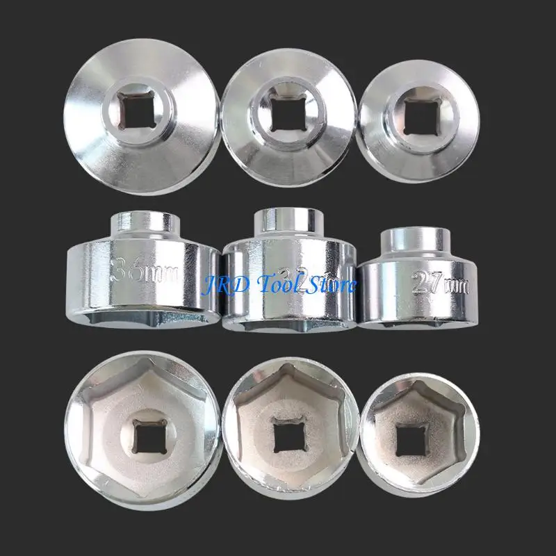 A2UD Universal 27/32/36Mm Oil Filter Wrench Socket Ergonomic Design 3/8 Drive Oil Filter Removal Tool for Mechanics