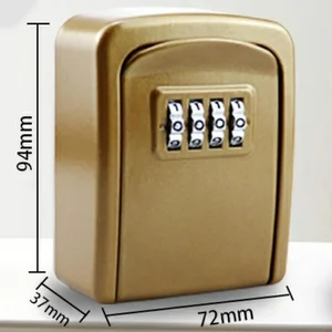 Langlebige Luxus -Zink -Legierung wasserdichte Wandmontage Schlüssel Aufbewahrungsbox Kombination Key Keeper Einfach innen und außen zu reparieren 8 Hauptverkaufsschlüsselhalter mit Passwort - №5