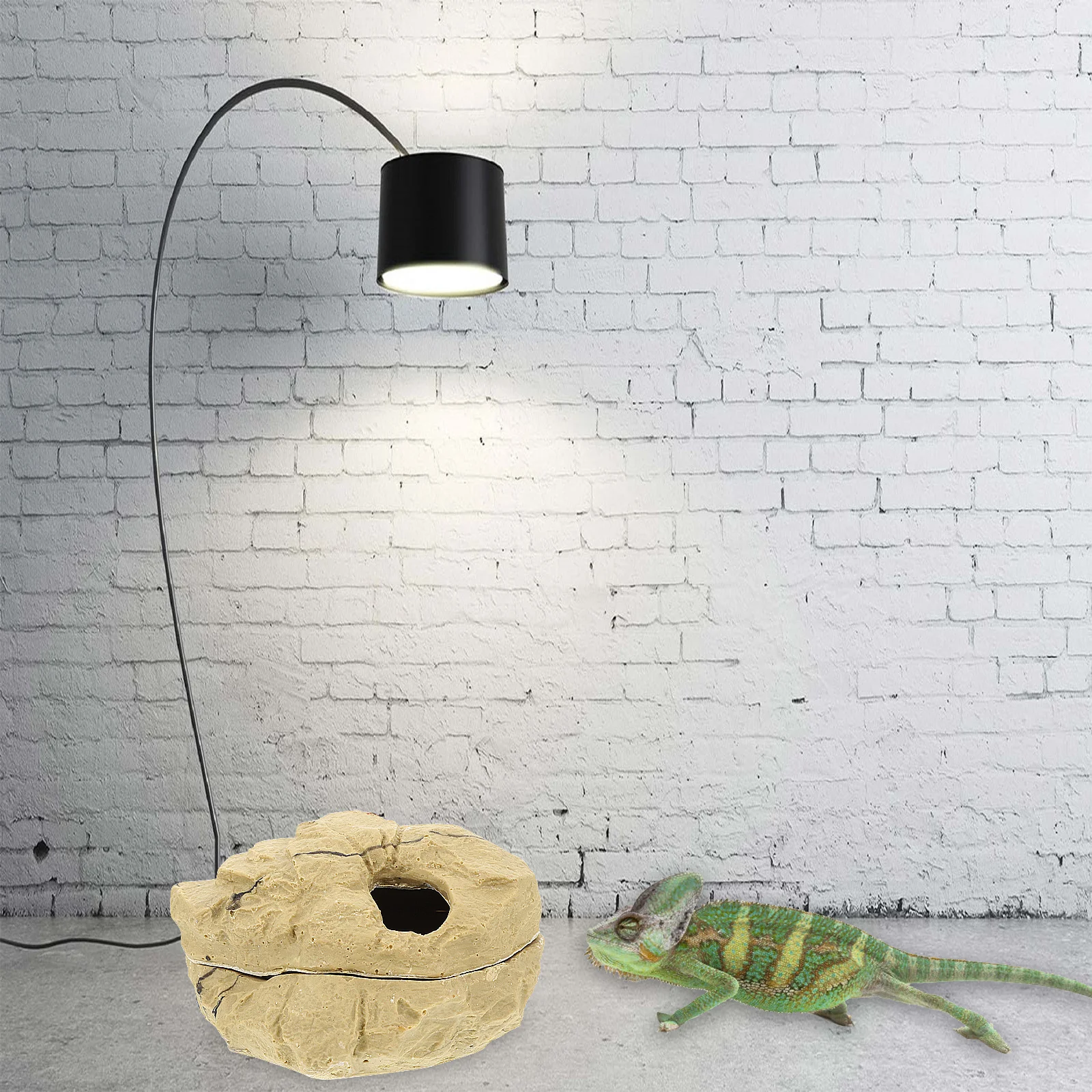 مأوى زاحف لمخبأ الزواحف، تصميم الغطاء السفلي العلوي، تكامل مثالي، منظر طبيعي آمن، إخفاء مريح، حجم البيئة الدافئة