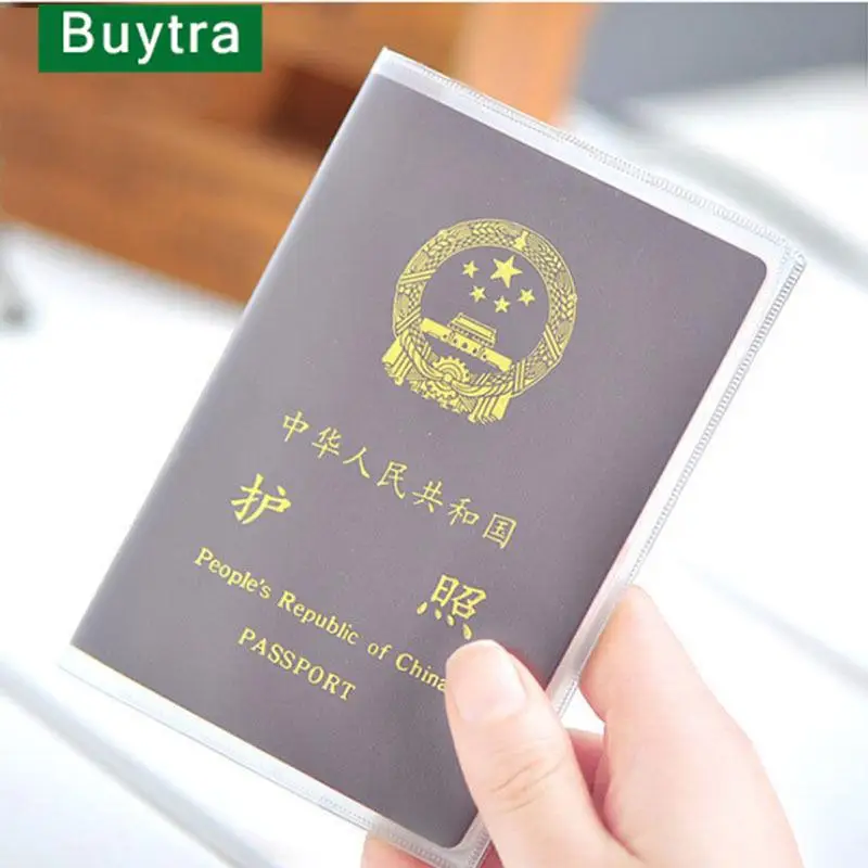 1 PC  PVC Passport Cover Transparent Passport Cover Case  Clear Waterproof travel document bag passport holder