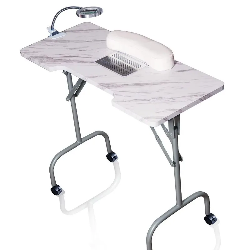 New solid color luxury wood durable environmentally friendly manicure table modern simple portable folding manicure table