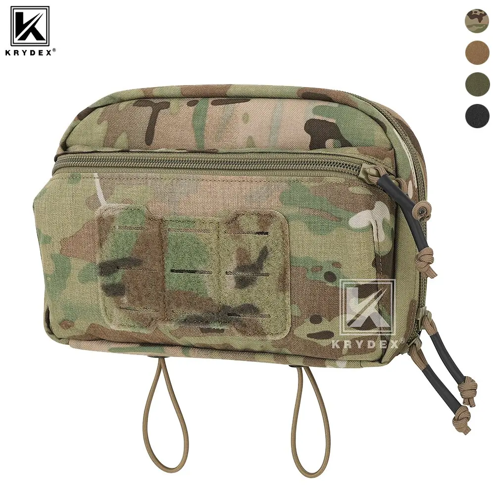 KRYDEX Tactical GP Pouch, Modular MOLLE Utility Pouch, General Purpose Front Pocket for Plate Carrier Vest and Chest Rig