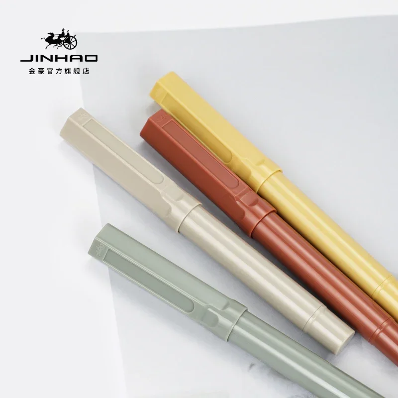 JINHAO 62 Wood Fountain Pen Colorful Student F EF Ink Pen High Quality Calligraphy Pen Stationery School Office Supplies