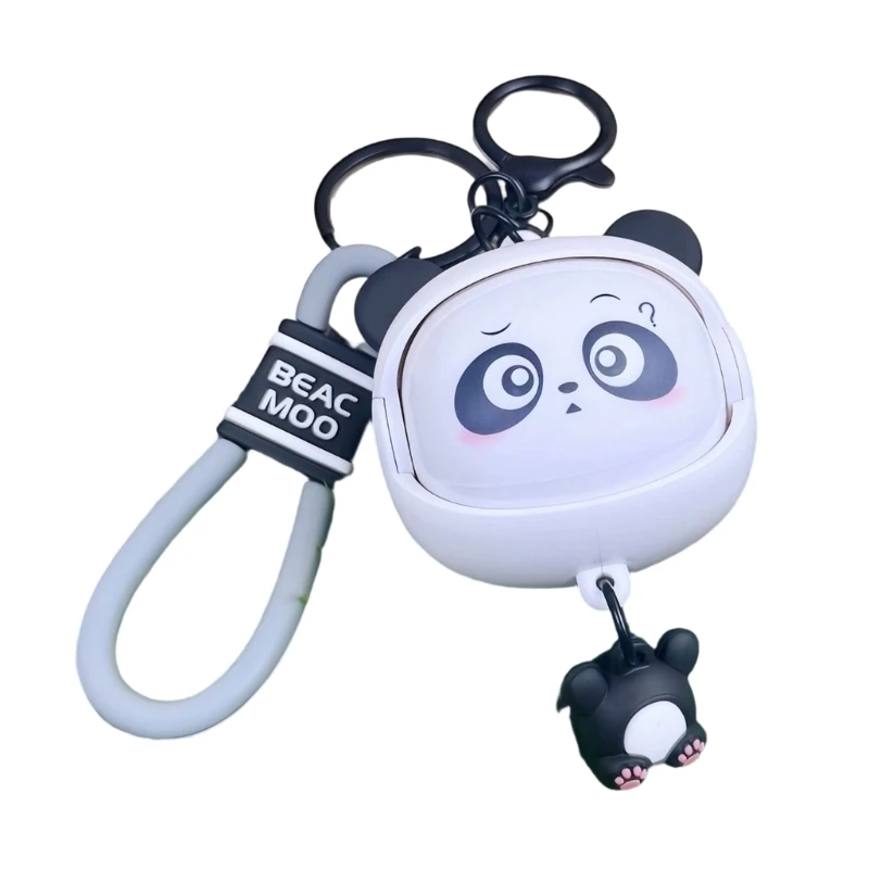 HX6A Peking Operas Rotating Panda Phone Charm Strap Lanyard ABS Keychain Unique Expression Various Color Selection Gift Ready