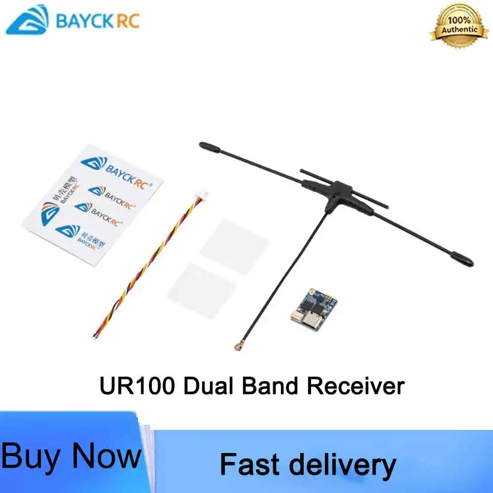 BAYCKRC UR100 Dual Band Receiver ELRS 2.4GHz/915MHz 500mW RX 80/120/220mm For FPV Long Range Racing Drone Quadcopter Accessories