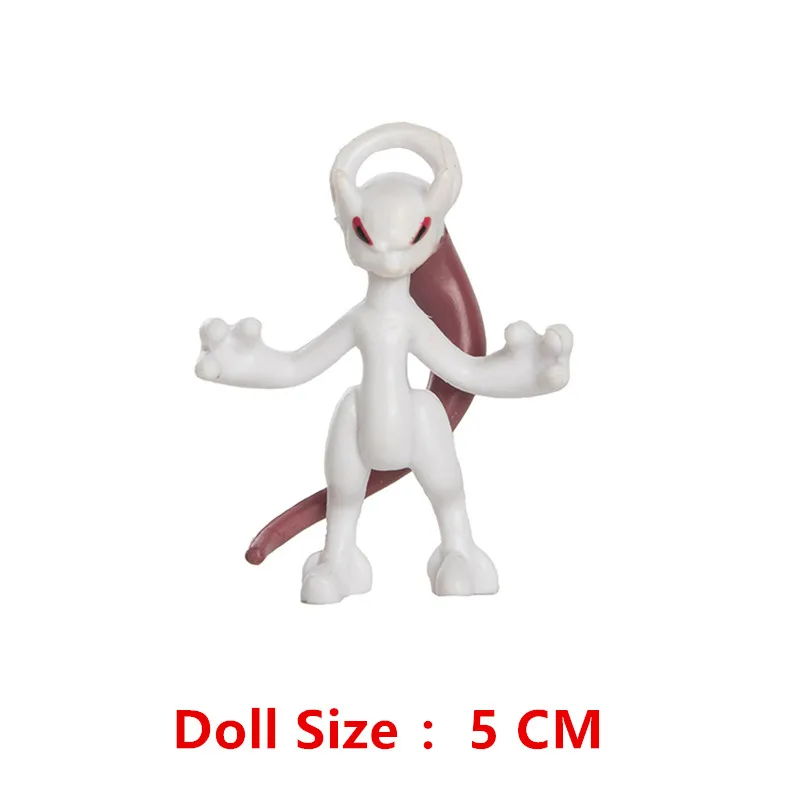 Neue 4-9 CM Pokemon Anime-Figur Pikachu Gengar Eevee Serie Mew Cartoon-Figur Taschenmonster Action-Modell Spielzeug Geschenke – Detail 18