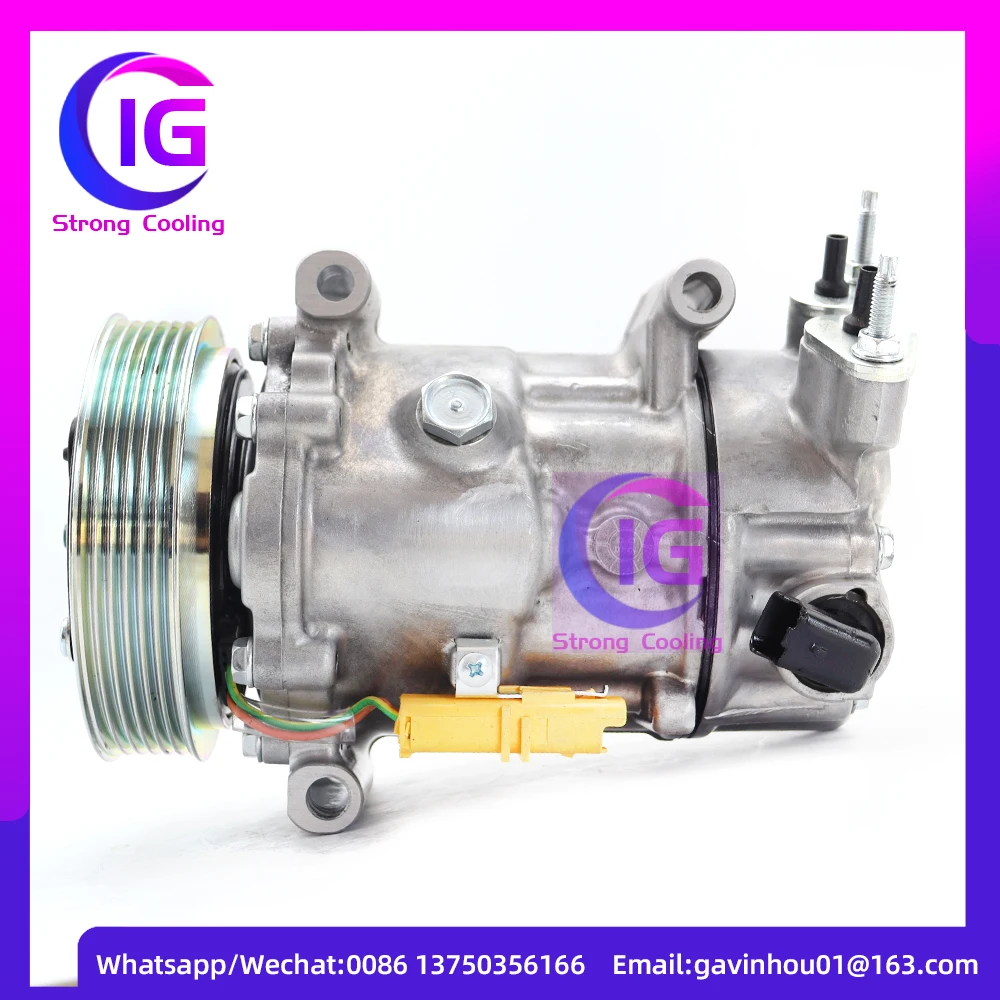 

AC Compressor For Peugeot 207 208 307 308 508 Partner SD6C12 6487 34 6487 09 9800839580 9678656080 9671216280 9651910980
