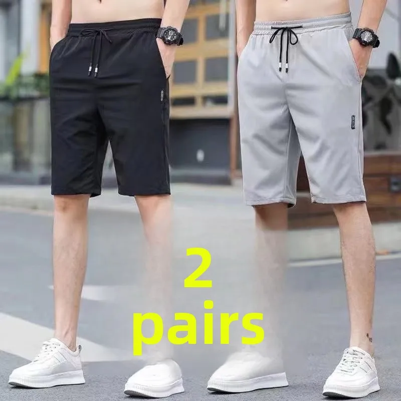 

Повседневные мужские лыжи из ледяного шелка, летние тонкие спортивные свободные брюки больших размеров Faion Urban, прямые брюки для молодежи, спортивная сцена