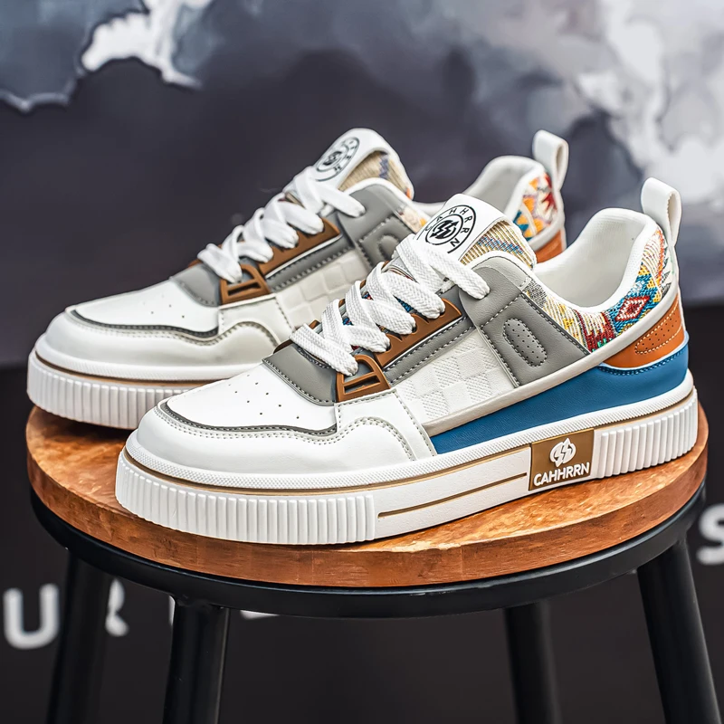 

Новинка 2026: Мужские повседневные модные кроссовки из кожи с мягкой подошвой и нескользящей подошвой для мужчин