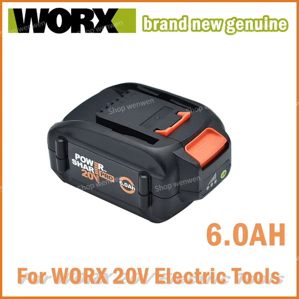 بطارية ليثيوم أيون ذات سعة كبيرة من WORX-PowerShare ، WA3578 ، 20V ، 6.0Ah ، علامة تجارية جديدة ، أصلية