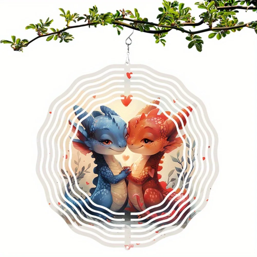 

Dragon Wind Spinner Metal Garden Flag, Double-Sided 10" Outdoor Decor for Patio Yard