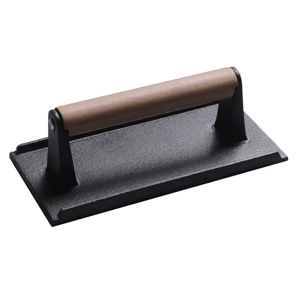 

Meat Grill Press with Wood Handle Cooking Utensil for Pan Oven Skillet