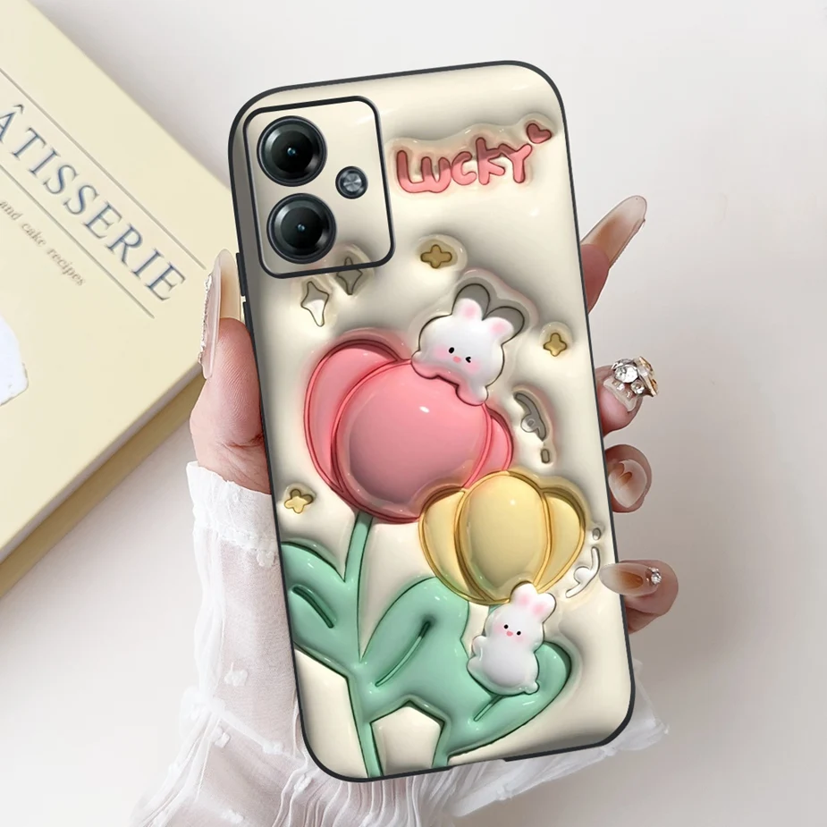 For Motorola Moto G14 Case Moto G24 G34 Cute Cartoon Cover Shockproof Soft TPU Phone Case For Moto G34 G 14 MotoG14 MotoG24 Bags