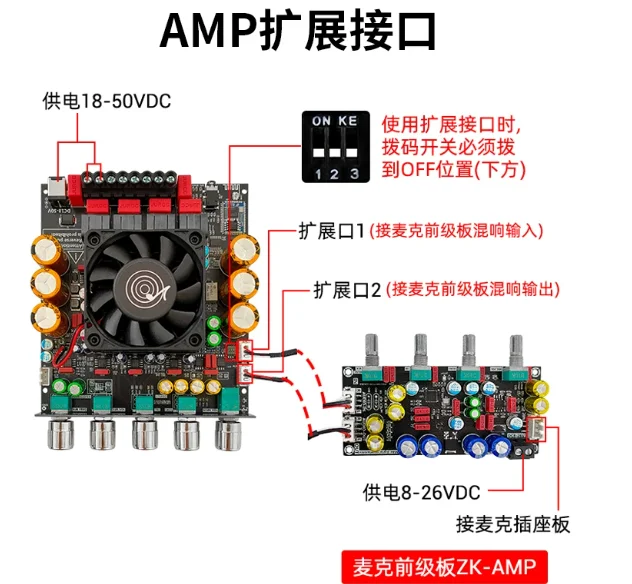 ZK-APTX3 Qualcomm Bluetooth Amplifier Board 2.1 Channel 300W+300W+600W Amplifier Chip TPA3255