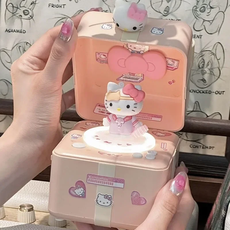 Sanrioed Hello Kitty altoparlante Bluetooth bambola Anime Wireless Mini camera da letto piccolo altoparlante ornamento da tavolo ragazze regalo di