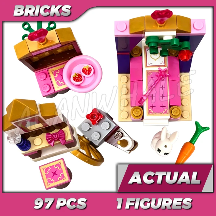 

97pcs Princess Sleeping Beautiful Girl's Royal Bedroom Carrot Spinning Wheel 10433 Building Kits toys Compatible With Bricks