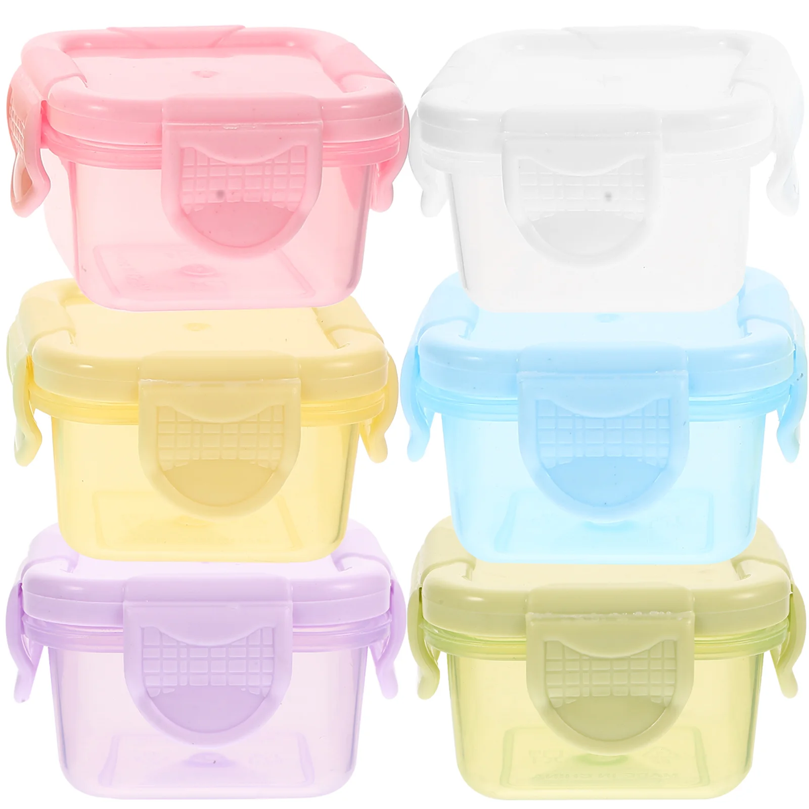 

6 Pcs Sauce Takeaway Box Reusable Cups Small Containers with Lids Dipping Bowls Sturdy Seasoning