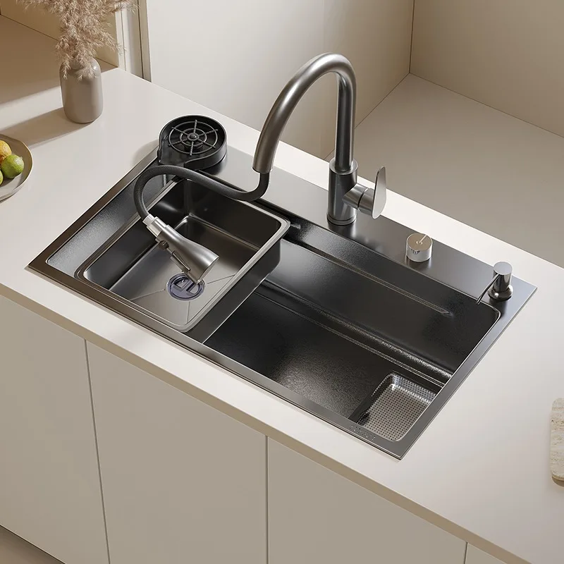 Slag sink large single slot SUS304 stainless steel kitchen sink sink