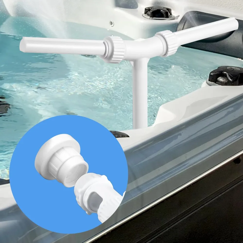 1pc Dual Spray Pool Fountain Connector Leakproof Stable Connection Pool Fountain Adapter Triple Layer