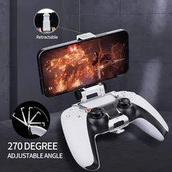 Soporte de teléfono para controlador PS5, abrazadera para Gamepad, soporte de Clip para móvil, accesorios para juegos, Control inalámbrico ajustable, montaje para teléfono