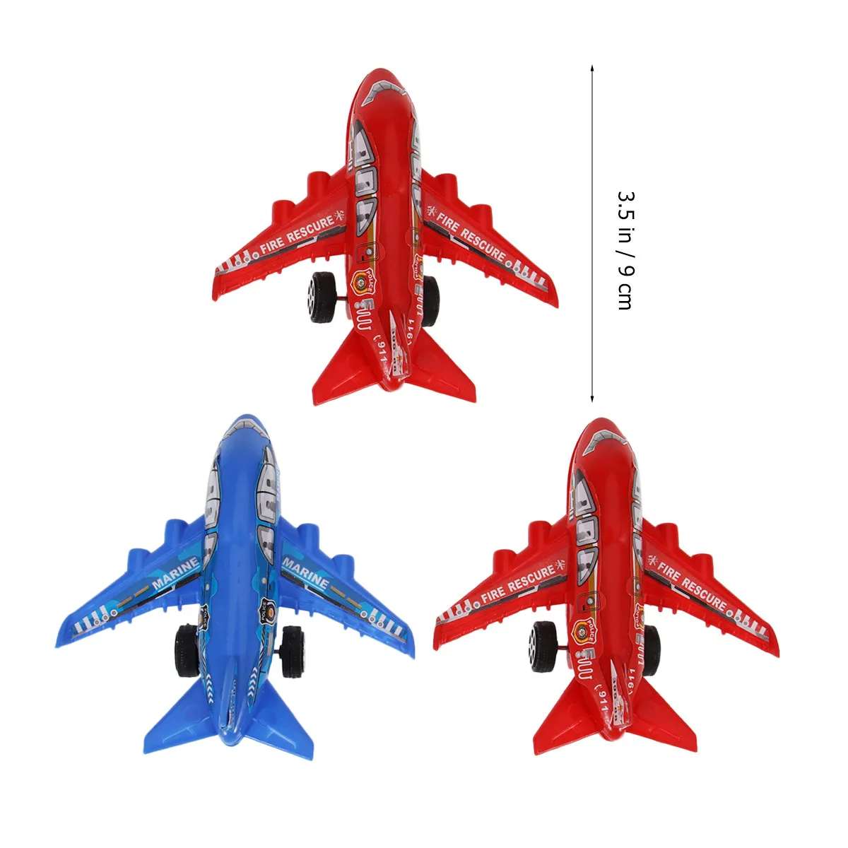 6Pcs Mini Airplane Educational Set Realistic Plastic Aircraft for Kids Color Recognition Imagination Development Collection