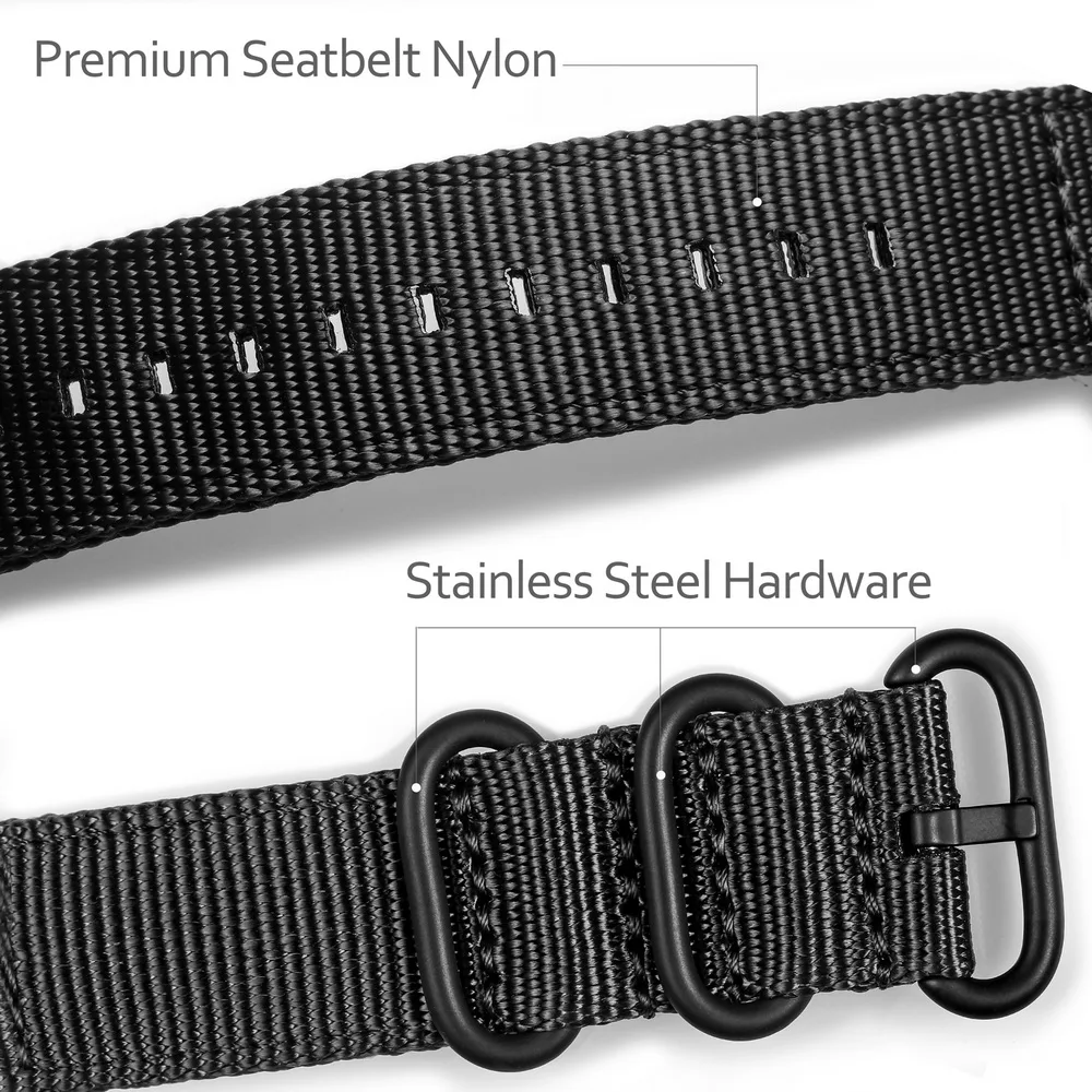 HEMSUT  Nylon Sports Watch Band  Quick Release Soft Smart Military Replacement Watch Strap For Men Women  20MM 22MM