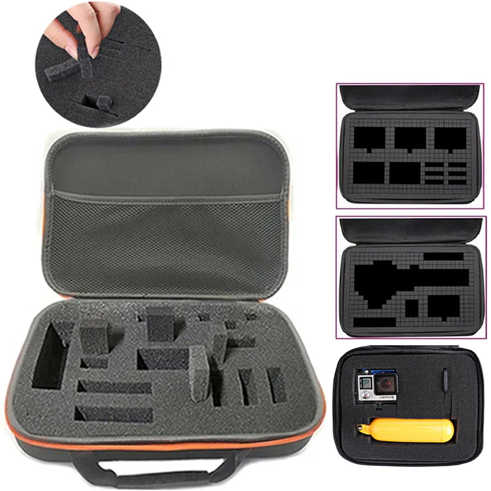 Estuche para herramientas, bolsas de almacenamiento impermeables de EVA con cremallera de viaje de espuma, caja para her