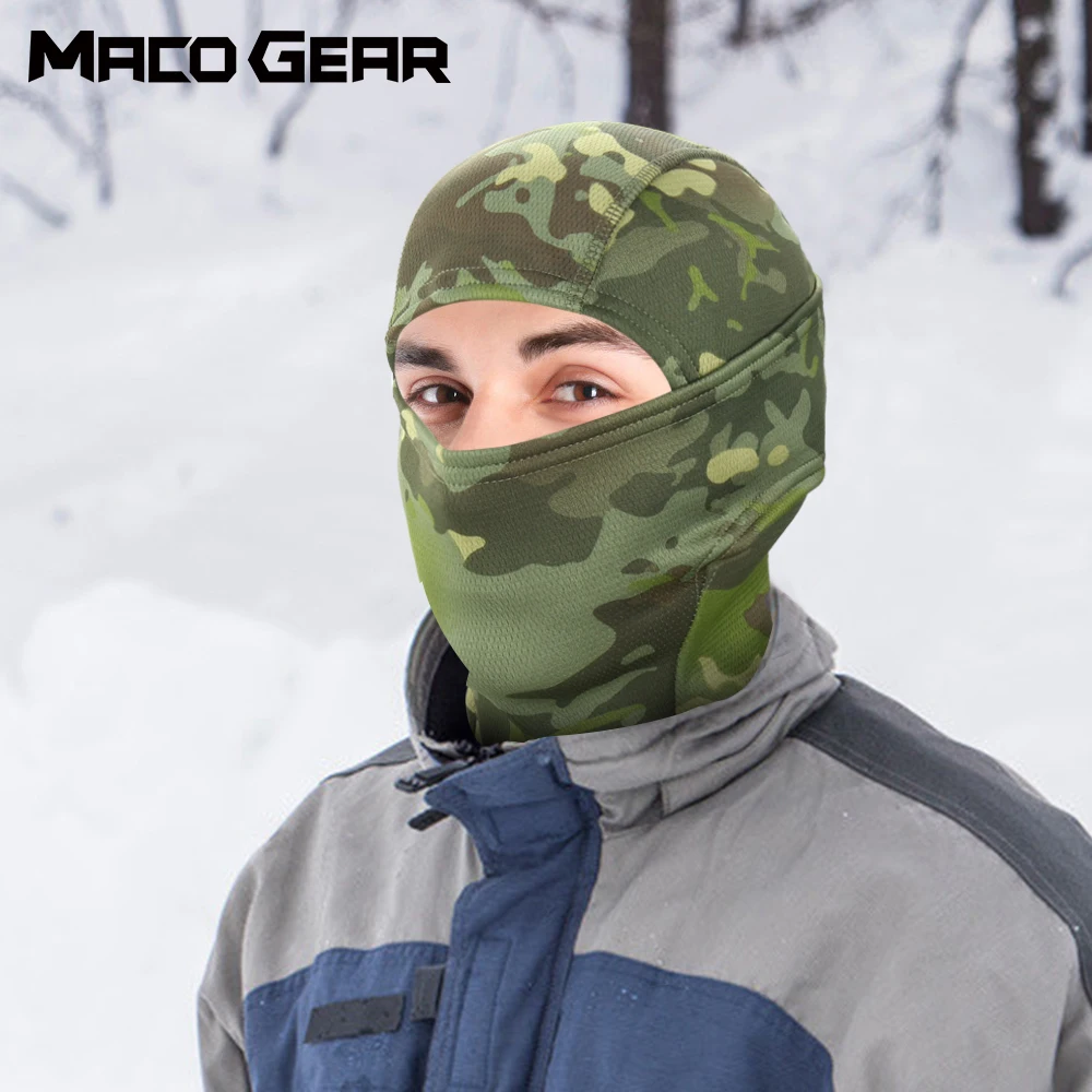 Winter Warmer Fleece Tactical Balaclava Full Face Mask Ski Paintball Running Hunting Hiking Cycling Sports Snowboard Scarf Men