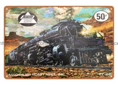 1967 AHM Model Train HO Gauge Minitrains Locomotives metal tin sign wall prints sign