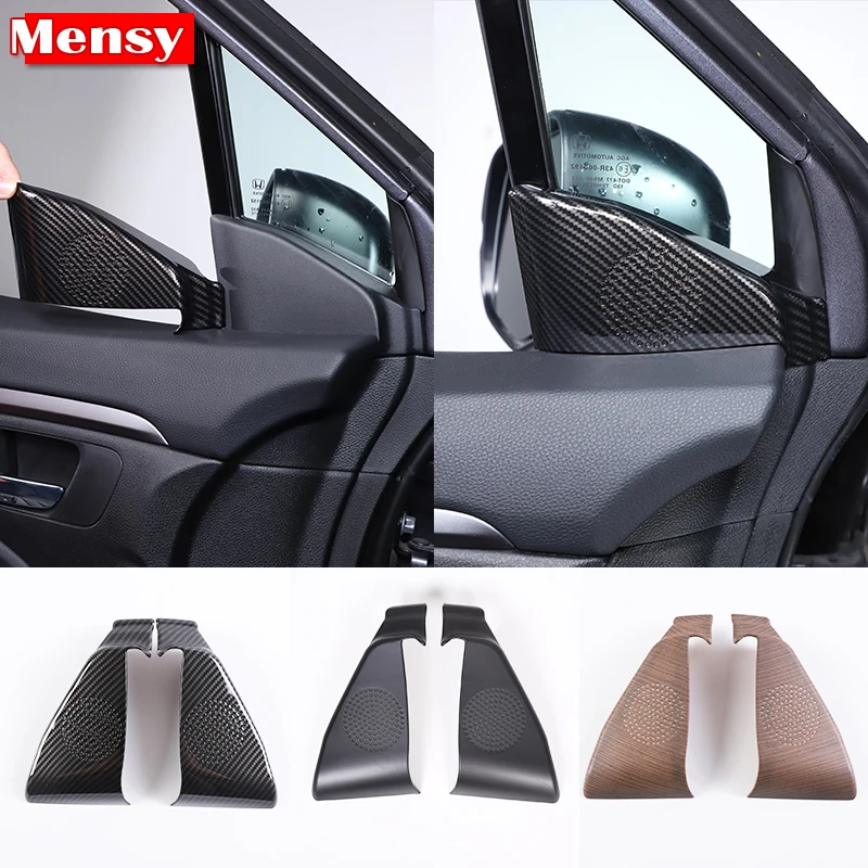 

For Honda Pilot 2015-2022 ABS Matte Black A-pillar Triangular Speaker Mesh Decorative Cover Interior Molding Accessories