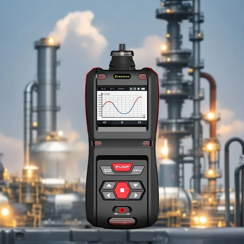 Detector LCD Display Vibration+Sound+Light Alarm Customizable Settings For Reliable Sulfur Dioxide Leak