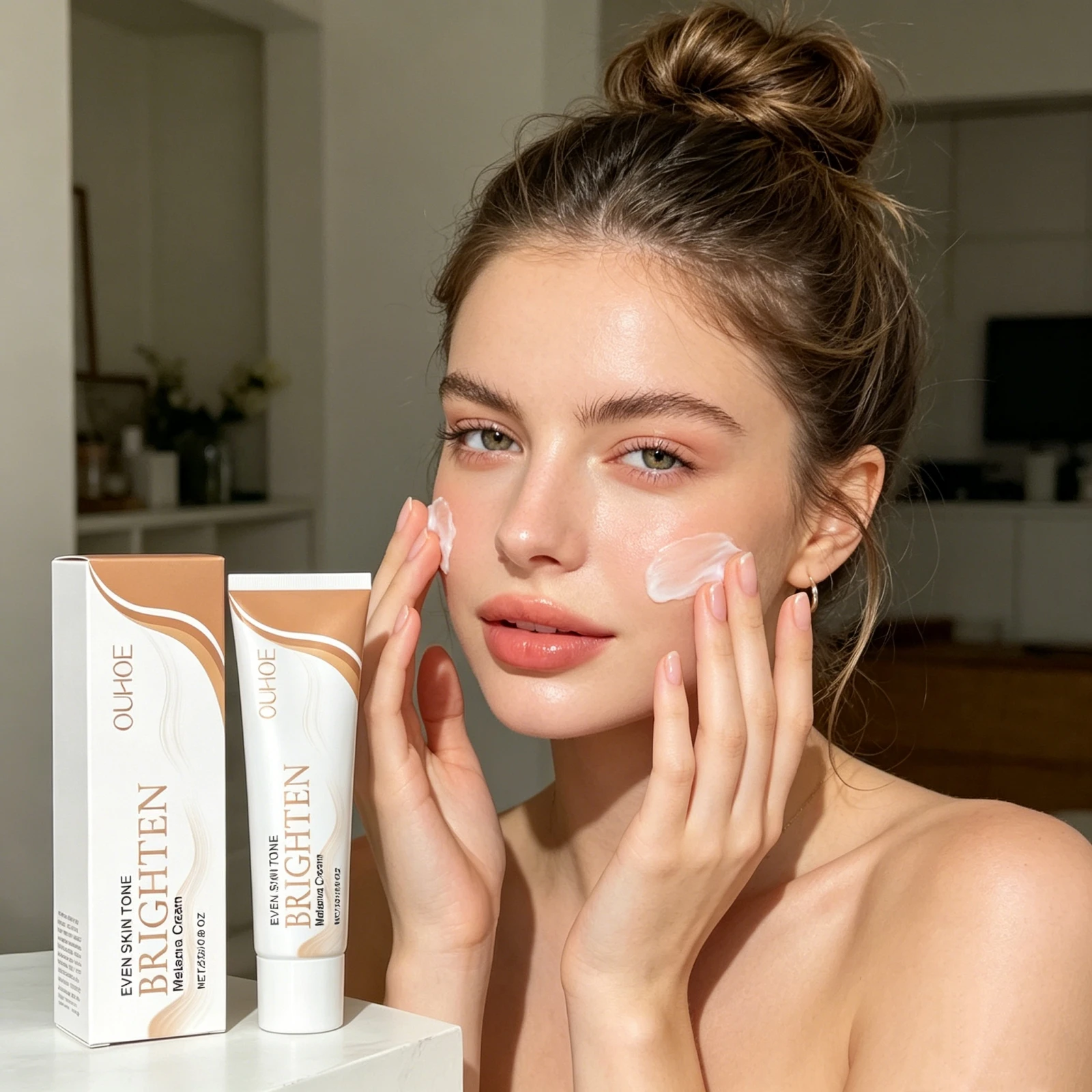 Crema Iluminadora, Reduce Melasma y Manchas Oscuras, Uniforma el Tono de Piel, Ligera, Hidratante, Aclara e Humecta