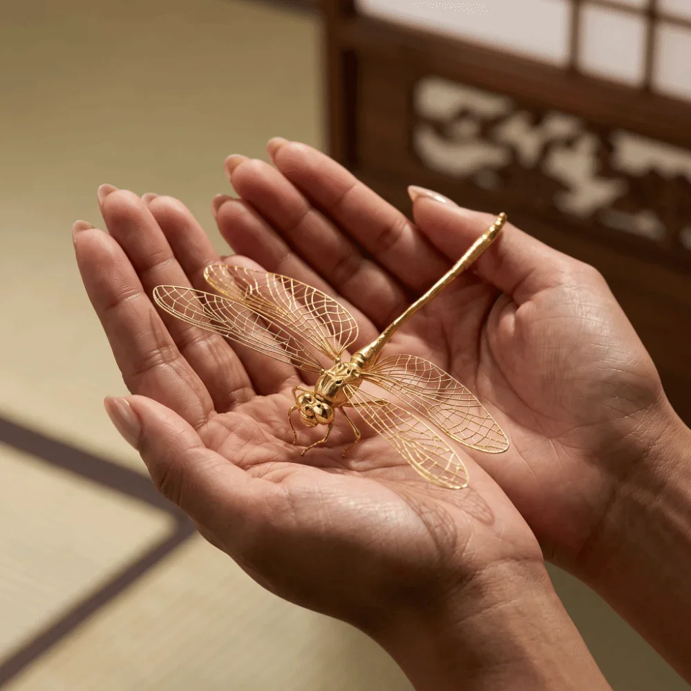 Simulated Insect Dragonfly Jewelry Character Mini Alloy Dragonfly Tea Pet Study Decoration High-end Desktop Decoration Ornaments