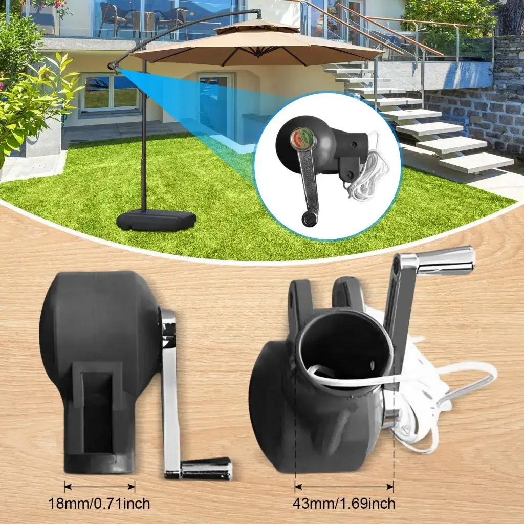 Heavy Steel Umbrella Clamp Base Adjustable Mount Part Replacement for Outdoor Garden Patio Use