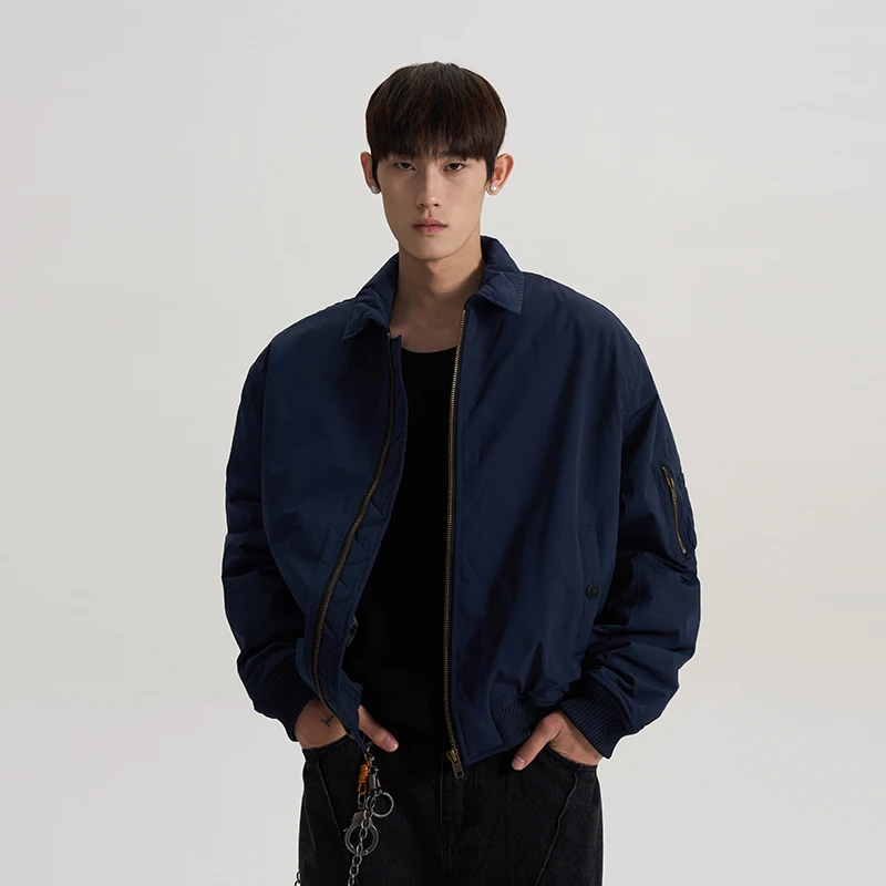 

Men's Casual Bomber Jacket Solid Thin Men Outdoor Streetwear Hip Hop Pilot Coats Men Sports Windbreaker Baseball Jacket Clothing