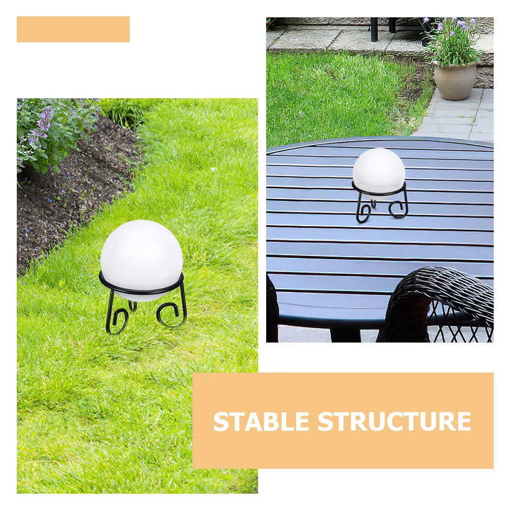 2 قطعة كريستال معدني المجال حامل حديقة الكرة حامل في الهواء الطلق غلوب عرض مستقرة التحديق الكرة قاعدة في الهواء الطلق حديقة الوقوف #6