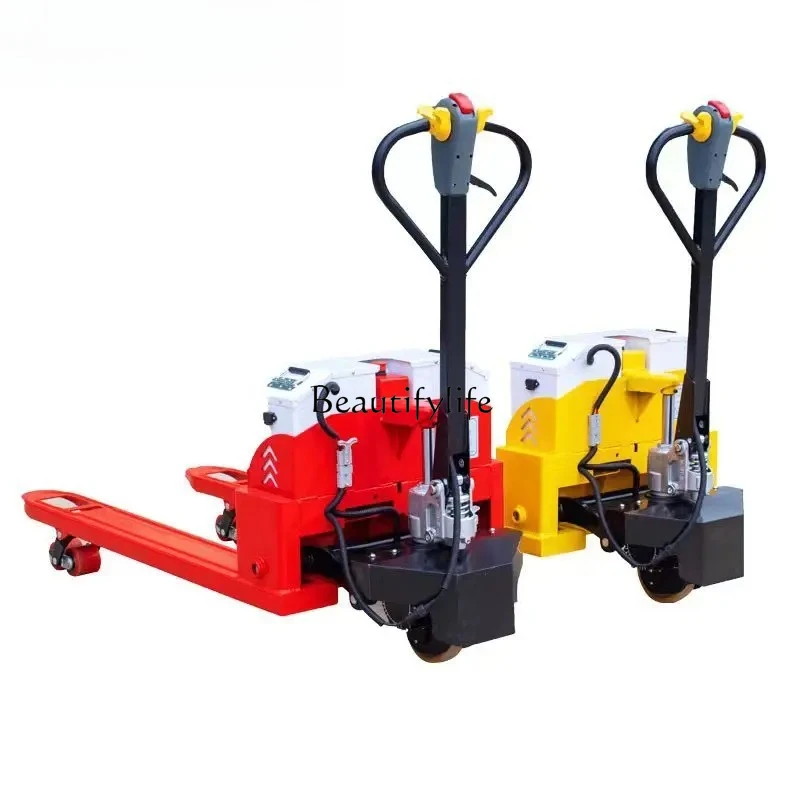 

Ground cattle semi-walking lift pallet truck Walking ground cattle truck