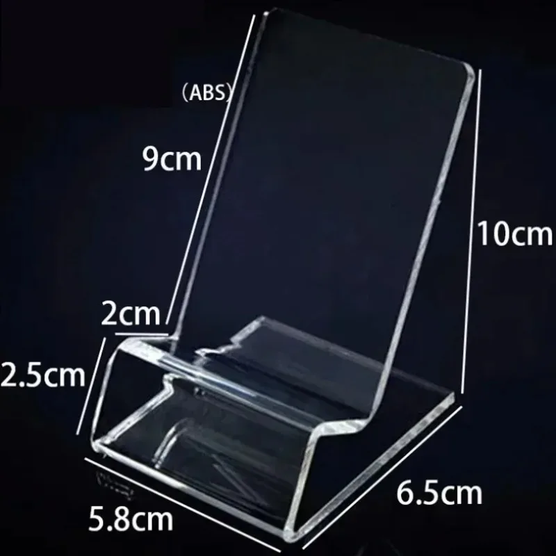 Acrylic Smartphone Stand Crystal Clear Desktop Universal Mobile Device Holder Minimalist Bracket for Home Office Daily Use
