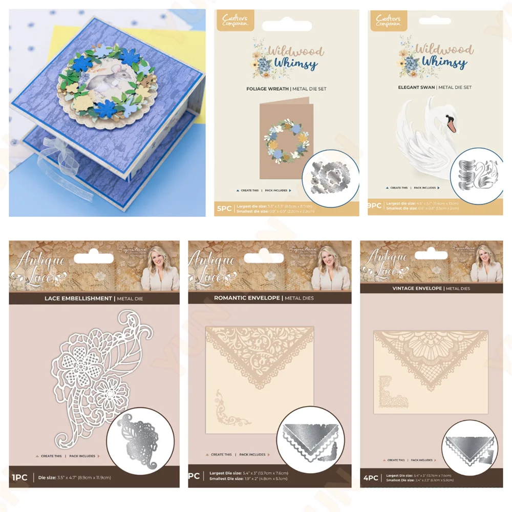 

2026 February Sara Signature Antique Lace Vintage Envelope Metal Die Set Metal Cutting Dies DIY Scrapbooking Card Album Handmade