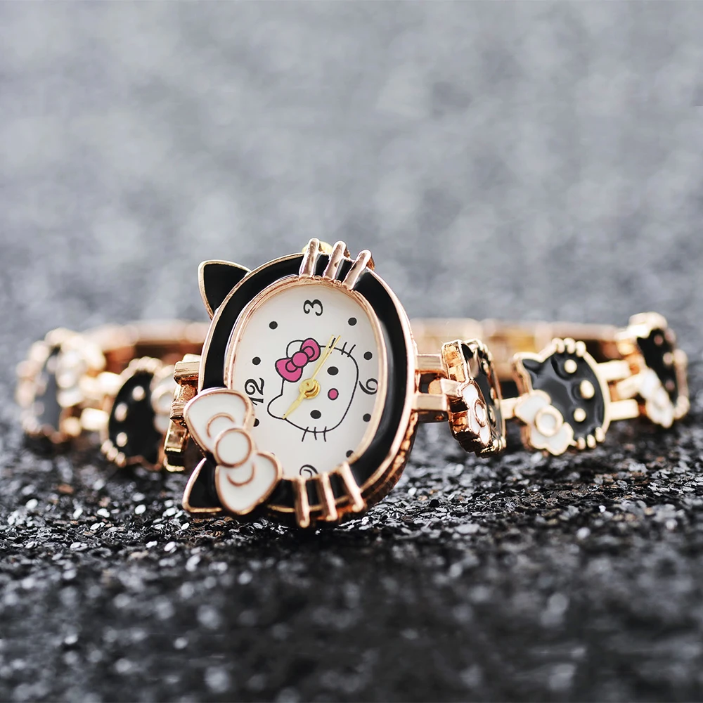 Cartoon Electronic Quartz Watches Hello Kitty Casual Women Student Girls Kids Watch Waterproof Fashion WristWatch Children Gifts