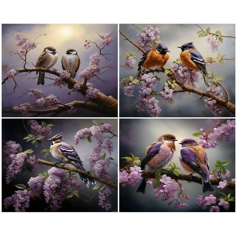 

CHENISTORY 5D DIY Diamond Painting Bird Animal Full Drill Diamond Mosaic Embroidery Tree Picture Of Rhinestones Home Decoration