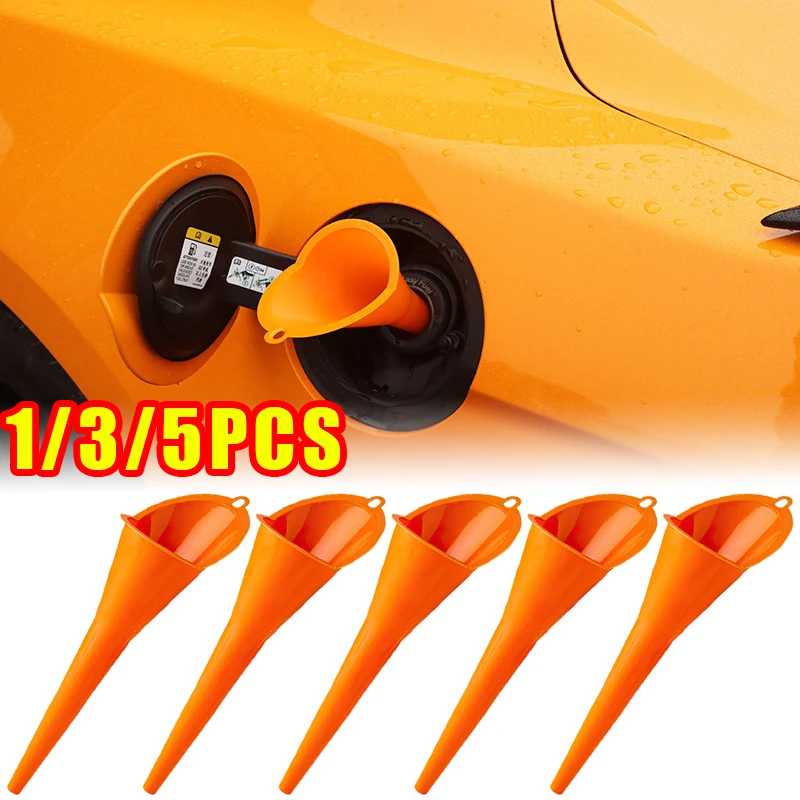 Car Gasoline Long Stem Funnel Multi-Function Oil Fuel Filling Tools Plastic Anti-splash Motorcycle Refueling Auto Accessories