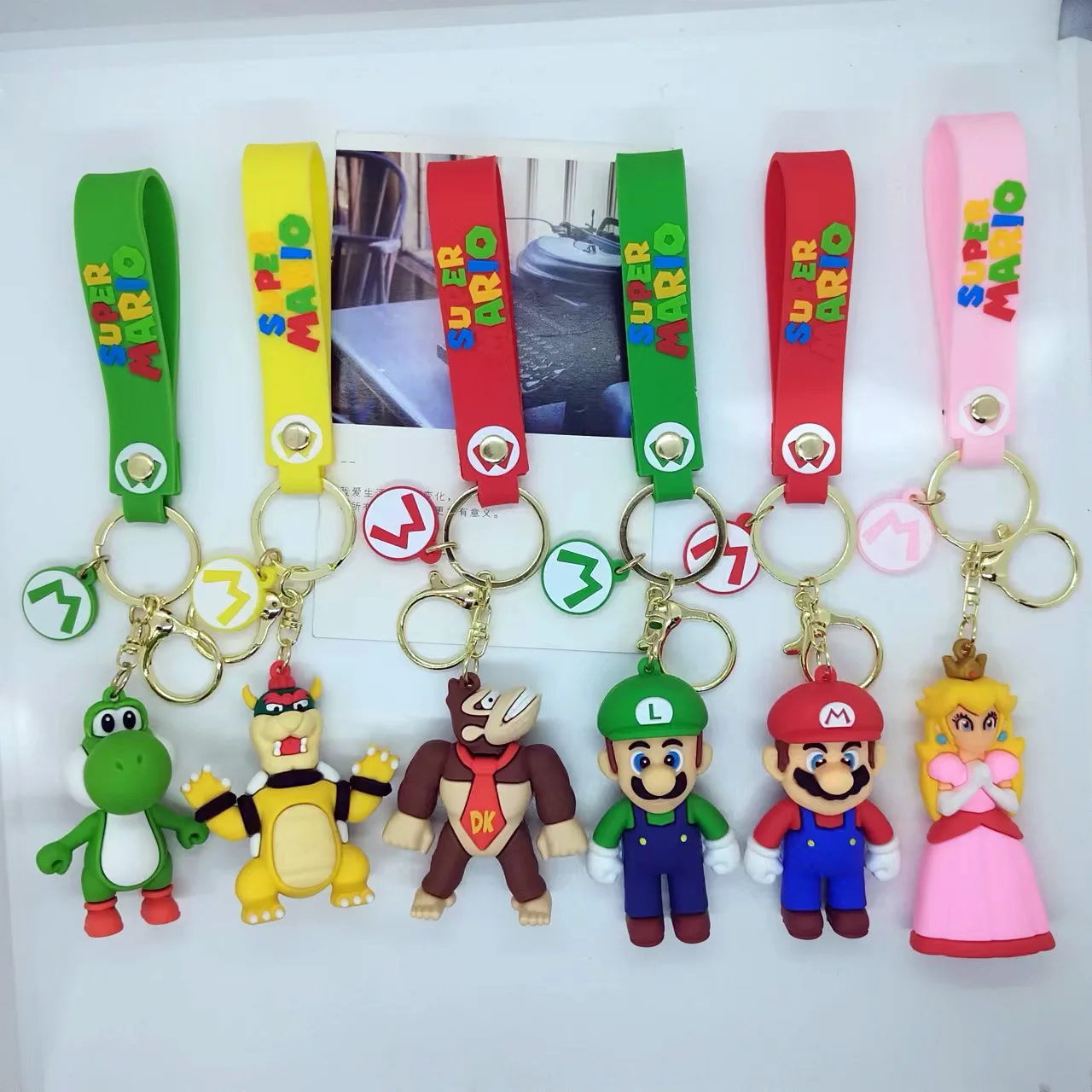 Llavero de Mario Bros, Figura de Luigi, Toad, Yoshi, Bowser, Modelo de Figura de Acción, Muñeco de Dibujos Animados para Bolsa, Colgante, Juguetes, Regalo