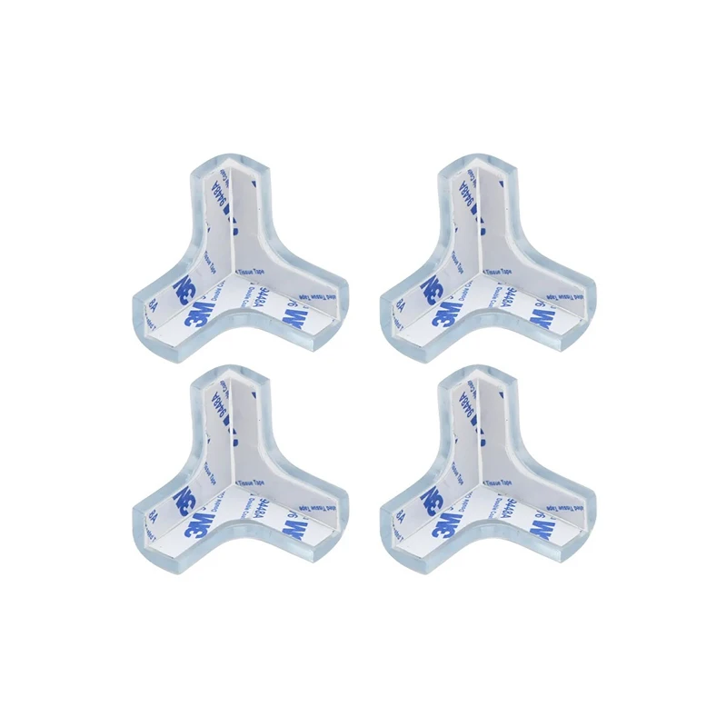 4pcs/Set Child Baby Safety Silicone Protector Table Soft Transparent Children Anti Collision Table Corner Edge Protection Cover