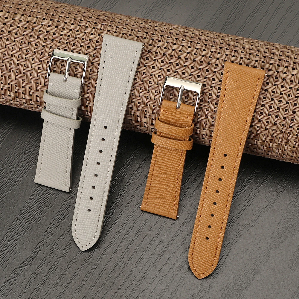 جديد كلاسيكي الجلود حزام ساعة اليد 18 مللي متر 20 مللي متر 22 مللي متر الإفراج السريع سافيانو الجلود الساعات معصمه اكسسوارات للرجل