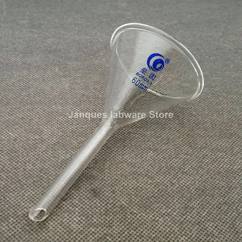 1pc diameter 60mm Transparent borosilicate Glass Triangle Funnel Laboraotry Filtering tools Chemistry Educational Stationery